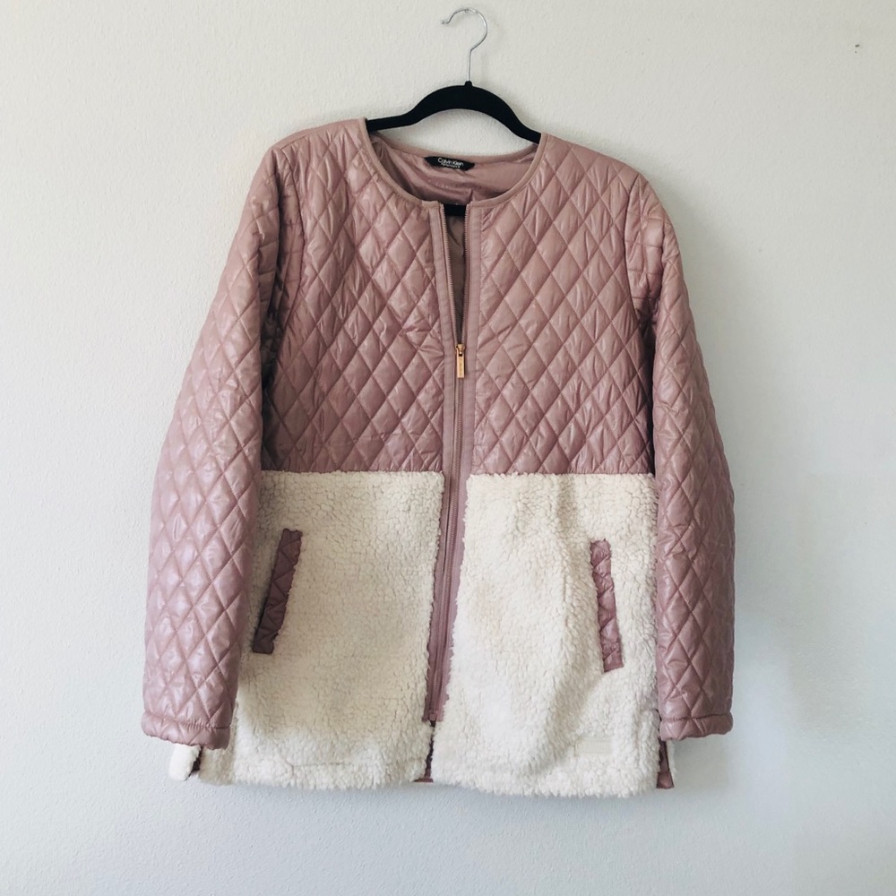 New Calvin Klein Quilted Fleece Jacket